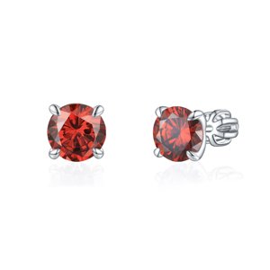 OLIVIE Strieborné 7mm náušnice PIPPI RED 8364 Ag 925; ≤2,2 g.