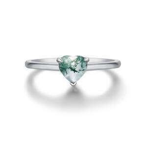 OLIVIE Stříbrný prsten MECHOVÝ ACHÁT 8515 Veľkosť prsteňov: 5 (EÚ: 49 – 50) Ag 925; ≤2 g.