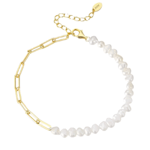 OLIVIE Strieborný perlový náramok GOLD 8721 Ag 925; ≤4,9 g.