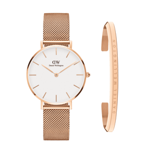 Daniel Wellington DW Petite Melrose + Classic Bracelet Small 32mm Ružové zlato