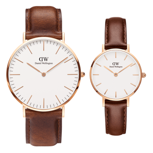 Daniel Wellington DW Classic St Mawes + Petite St Mawes 40mm Ružové zlato