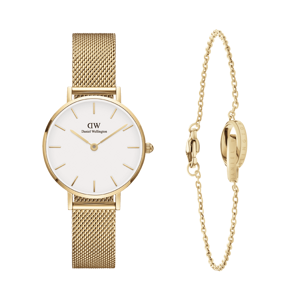 Daniel Wellington DW Petite melrose + Unity Bracelet 165mm 28mm Gold