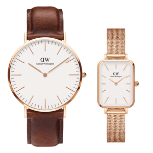 Daniel Wellington DW Classic St Mawes + Quadro Melrose 40mm Ružové zlato