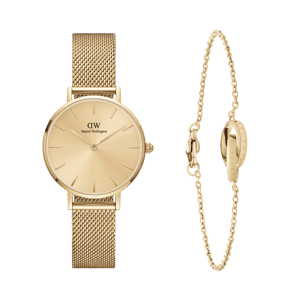 Daniel Wellington DW Petite Unitone + Unity Bracelet 165mm 28mm Gold