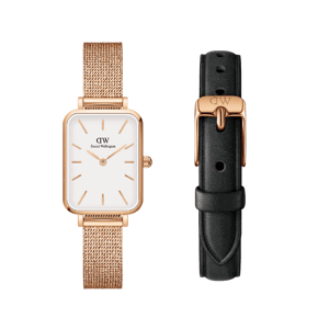 Daniel Wellington DW Quadro Pressed Melrose + Sheffield Strap 20x26mm Ružové zlato